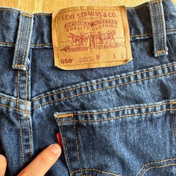 Vintage 90s Levi’s 550 Relaxed Fit Tapered Leg Blue Mom Jeans High Rise Size 8 - Picture 6 of 10